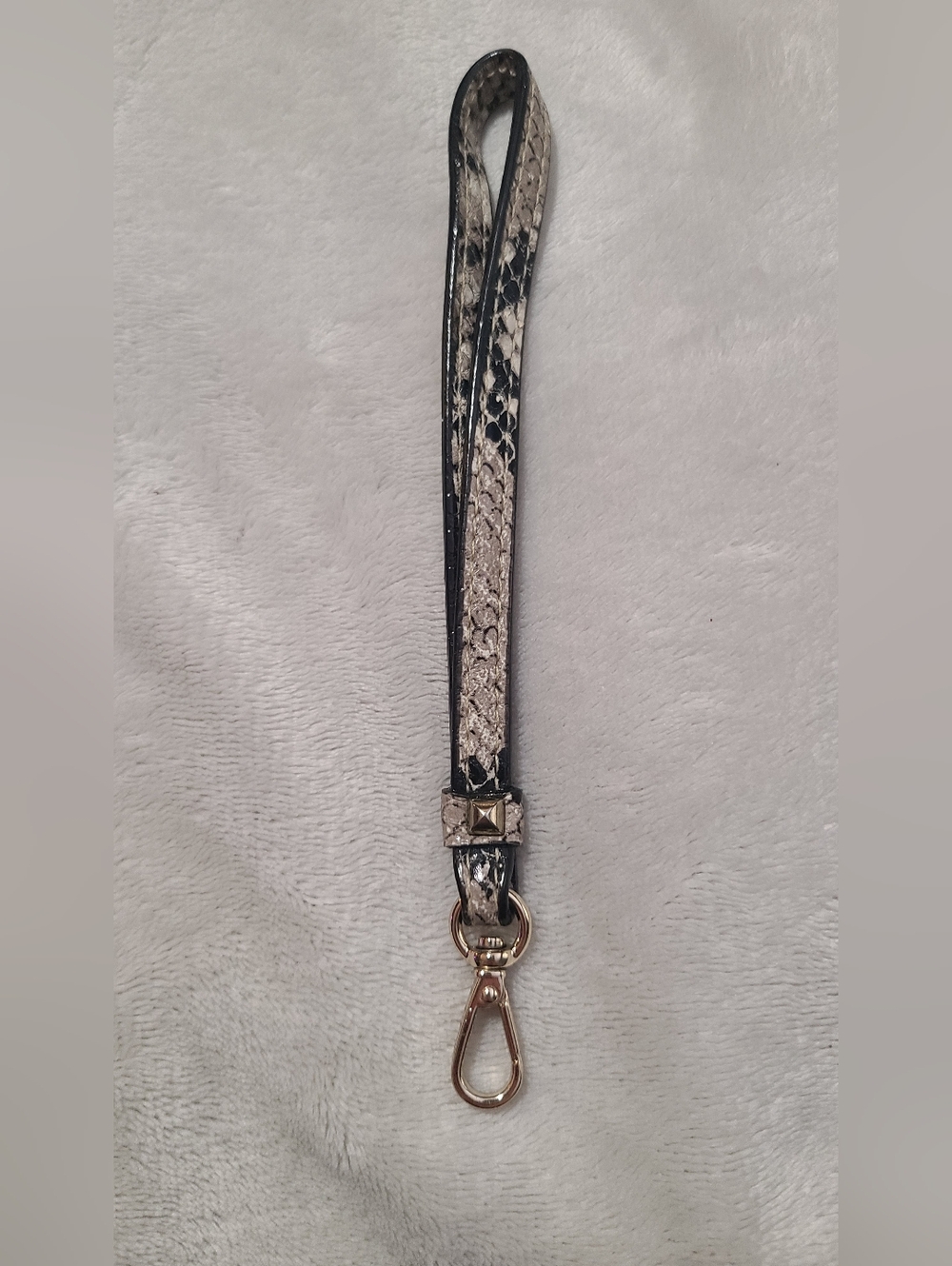 Faux Leather Wristlet Strap